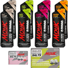 Kit Conquistadores: 8 Geles Energéticos Sabores Variados | 10 Cápsulas de Magnesio y Potasio | 4 Cápsulas de Magnesio y Potasio con Vitamina B12