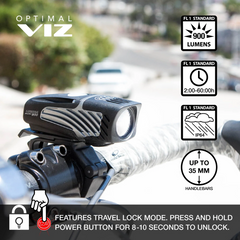 Combo de luces Nite Rider delantera y trasera Lumina™ Micro 900 Lumens y Vmax+™ 150 Lumens