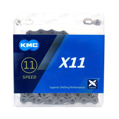 Cadena KMC 11 V Plata Negro compatible con Shimano