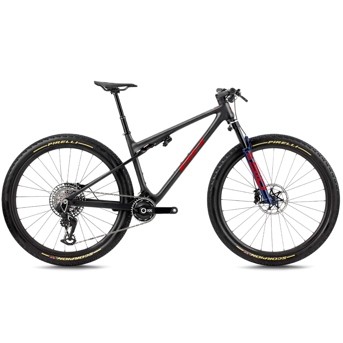 Bicicleta BH MTB Lynsx  SLS 9.9 SRAM XX 12V. H. Rockshox Sid (Negra-Roja)