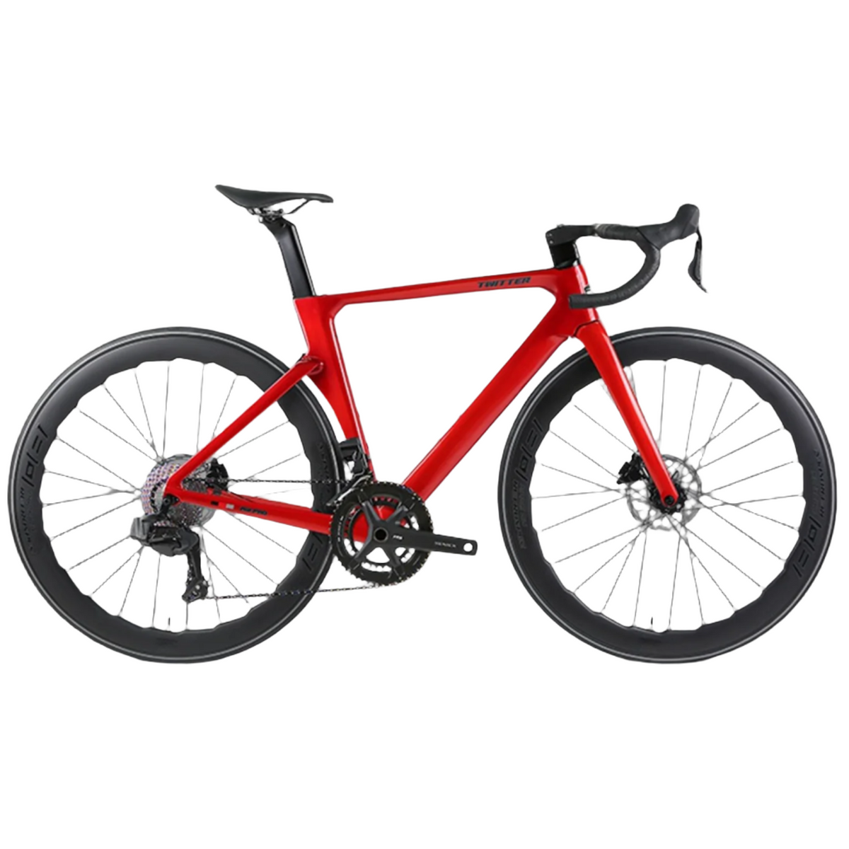 Bicicleta Twitter R12 PRO Carbón con Cambios Electrónicos. Edición Gold Oferta (Aros aluminio)