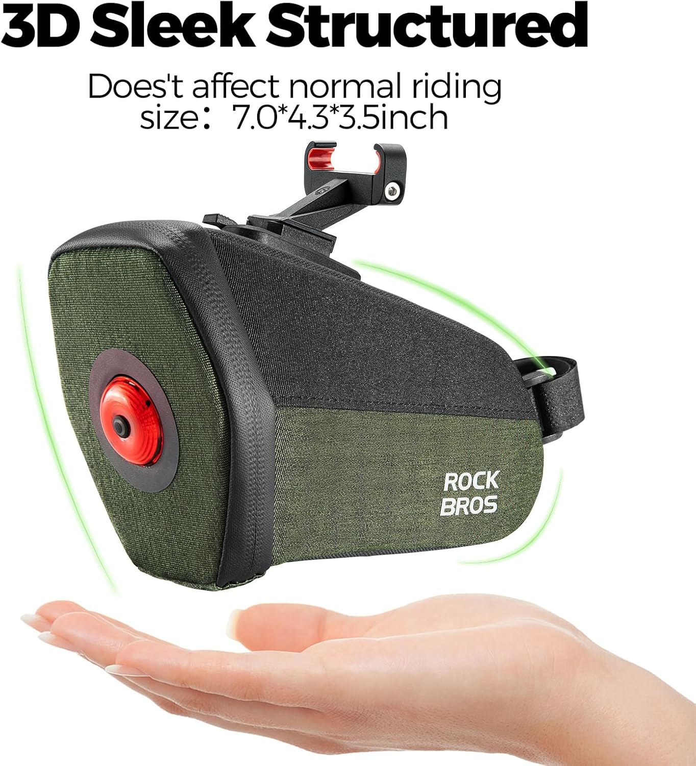 BOLSO ASIENTO ROCKBROS C/LUZ NEGRO