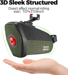 BOLSO ASIENTO ROCKBROS C/LUZ NEGRO